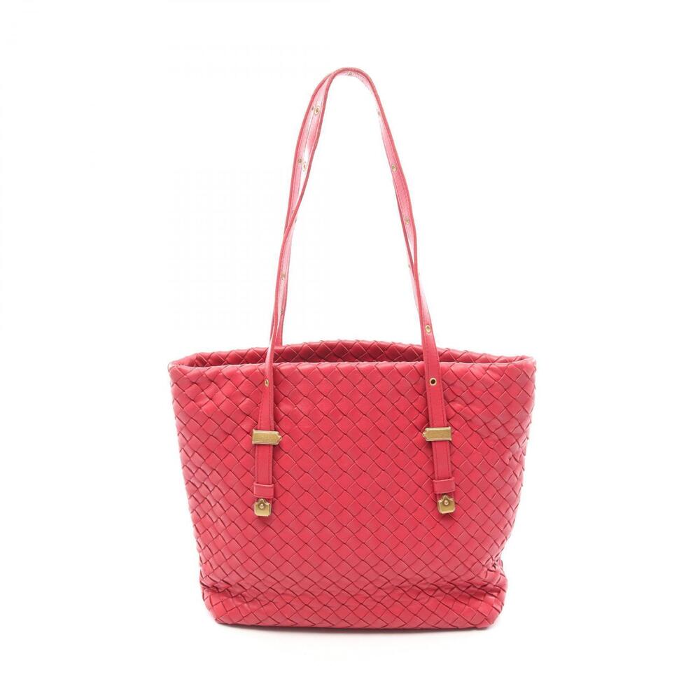 Bottega Veneta Intrecciato Tote Bag Leather Red
